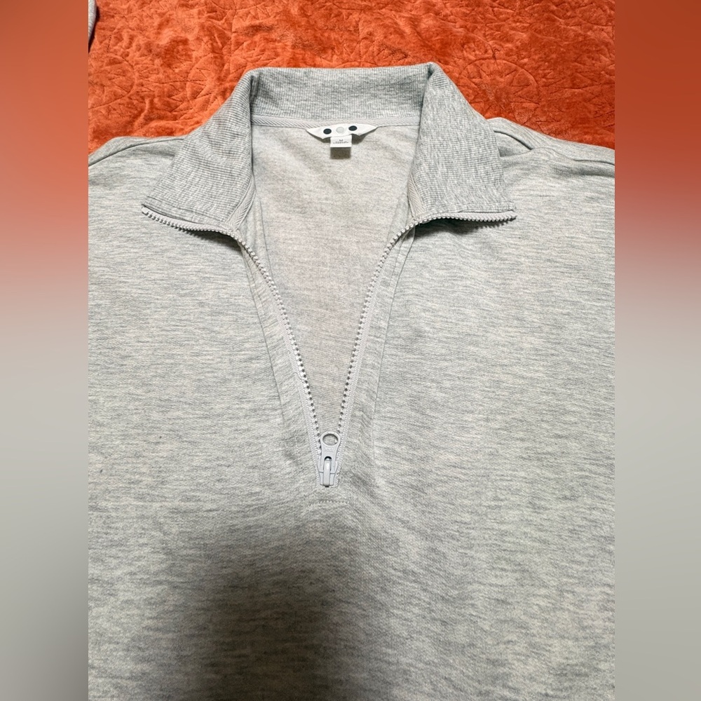 Three Dots Gray Half Zip Pullover Sweatshirt Mock… - image 5